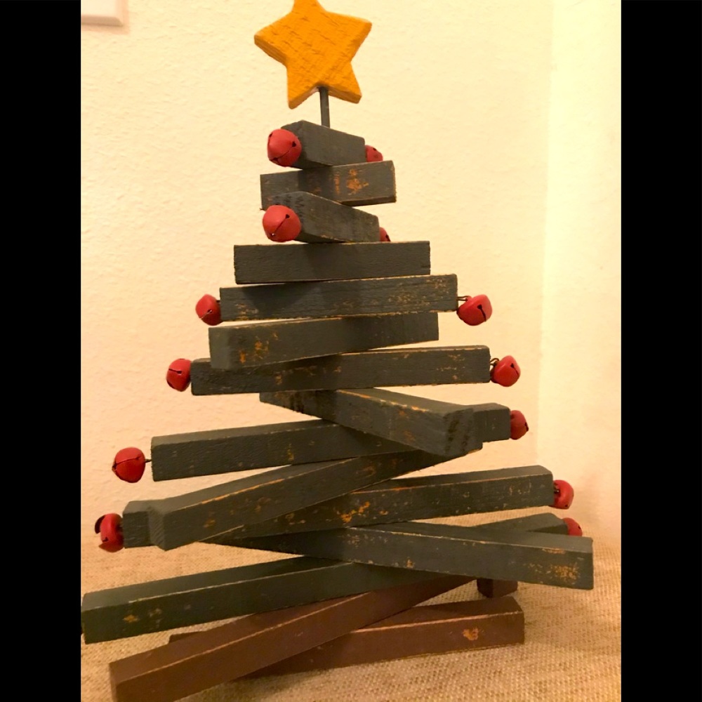 Handmade wooden Christmas tree